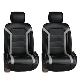 FH Group Futuristic Leather 47 in. x 23 in. x 1 in. Seat Cushions - Front Set DMPU208102GRAY