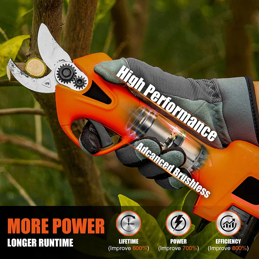 Gardener Tool Lithium Battery Tree Pruner Scissors Cordless Electric Hand Garden Pruner