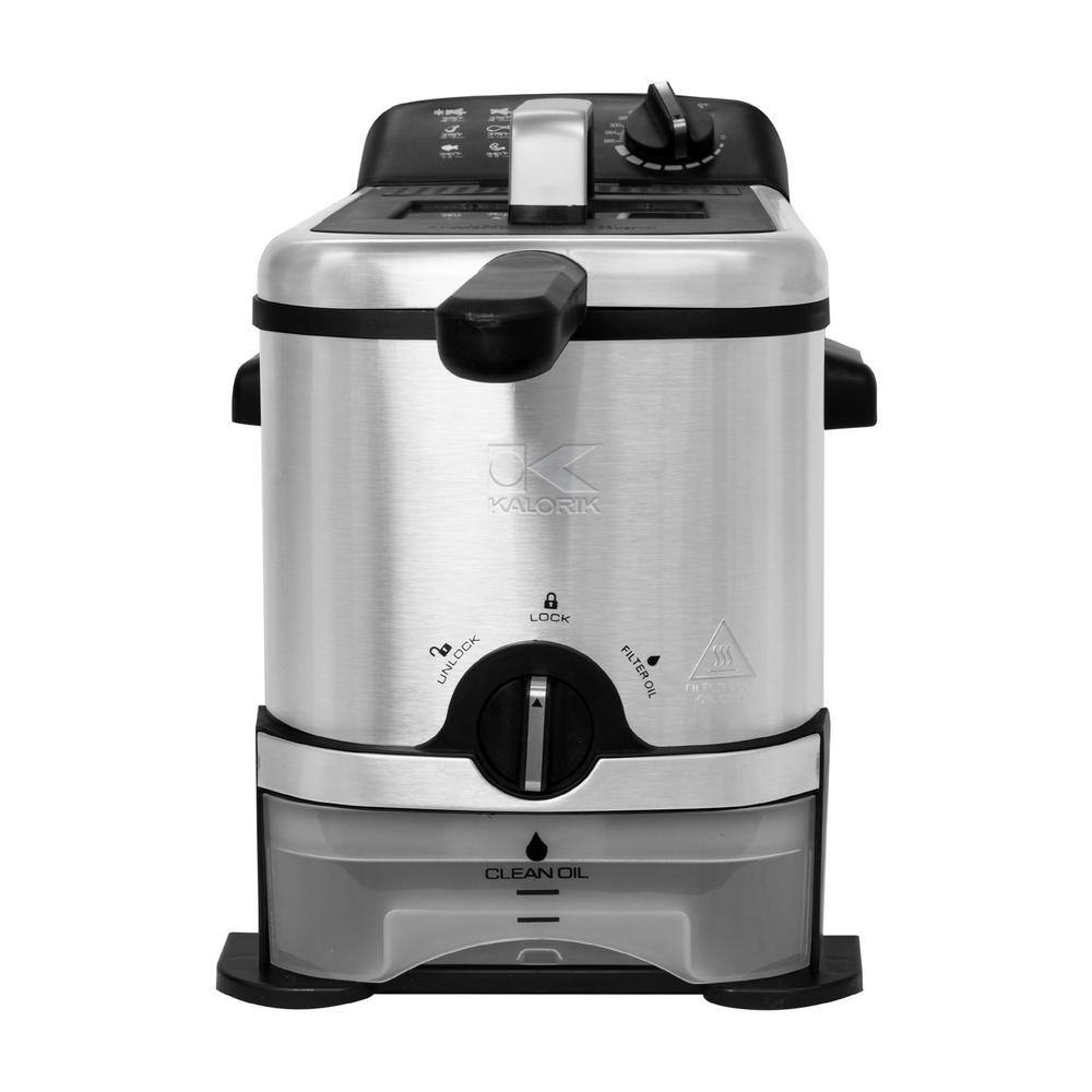 KALORIK 3.2 qt. Stainless Steel Filtration Deep Fryer FT 43721 BK