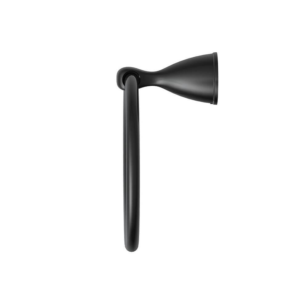 PRIVATE BRAND UNBRANDED Alima Traditional Wall Mounted Towel Ring in Matte Black Finish 2510MB-TR