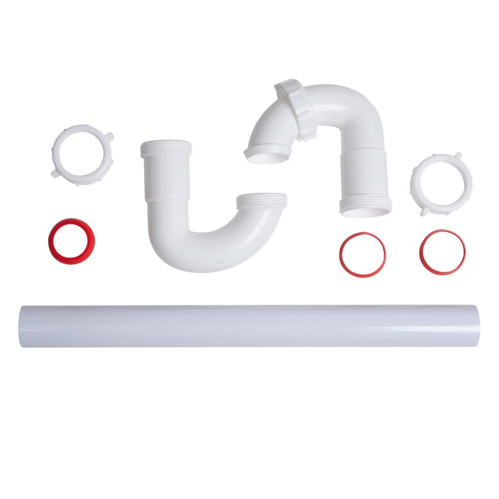 Oatey 1-12 in. White Plastic Sink Drain S- Trap HDC9722B