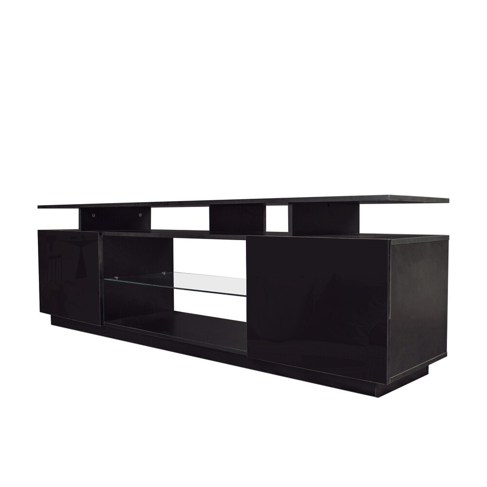 Black LED TV Console for 80\