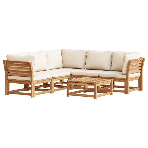 vidaXL Patio Sofa with Cushions 2Seater Outdoor Loveseat Solid Wood Acacia