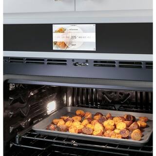 Cafe 30 in. Smart Single Electric Wall Oven with Convection and Self Clean in Matte White Fingerprint Resistant CTS90DP4NW2