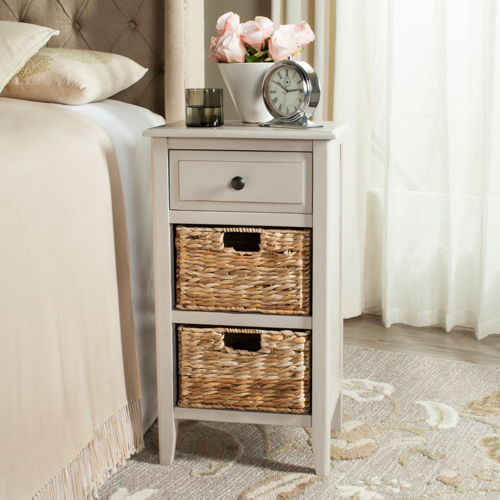 Safavieh Everly Drawer Side Table   Tropical   Side Tables And End Tables   by Buildcom  Houzz