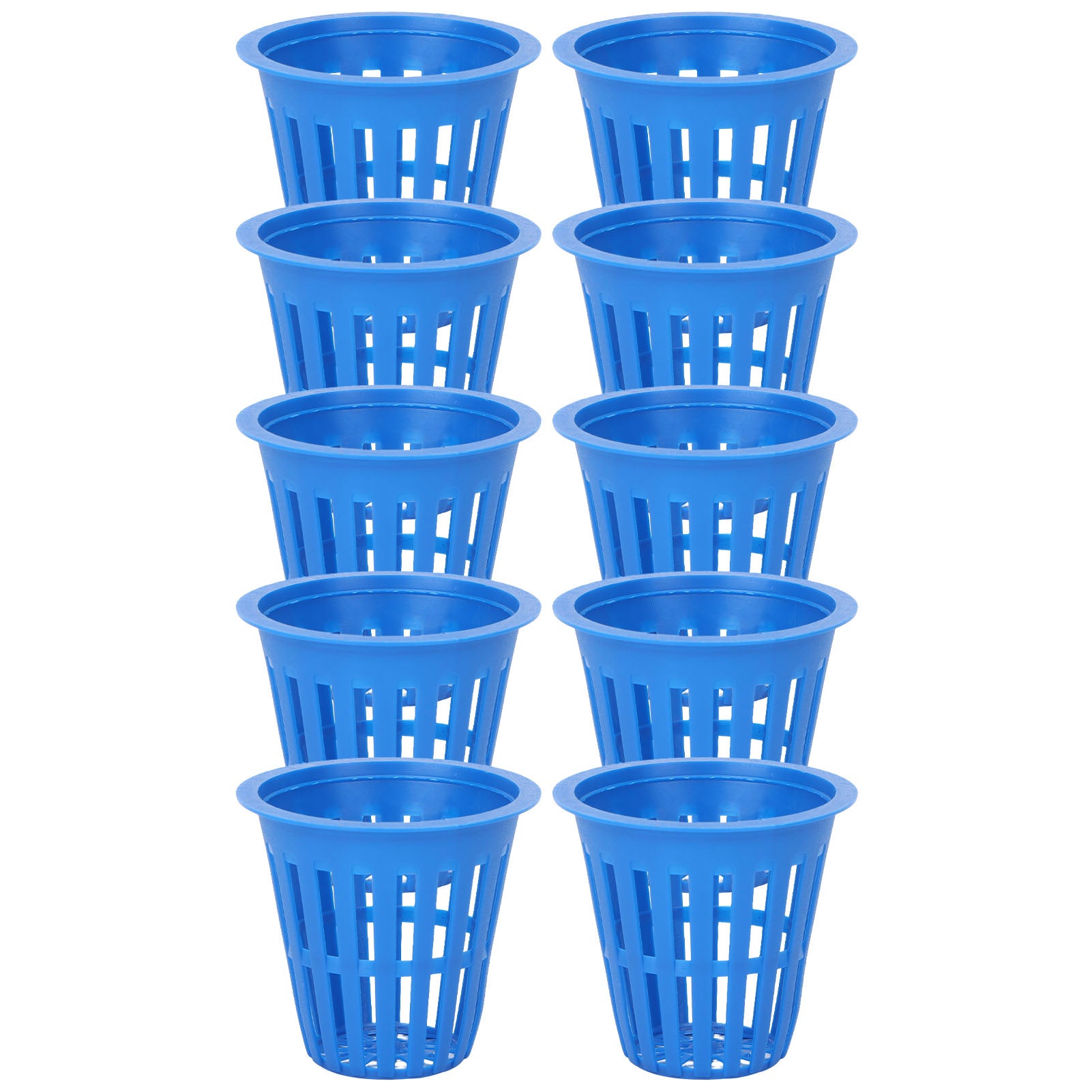 Planting Basket， Durable 10PCS Plastic Plant Mesh Cup Multipurpose  For Hydroponic For Garden Blue