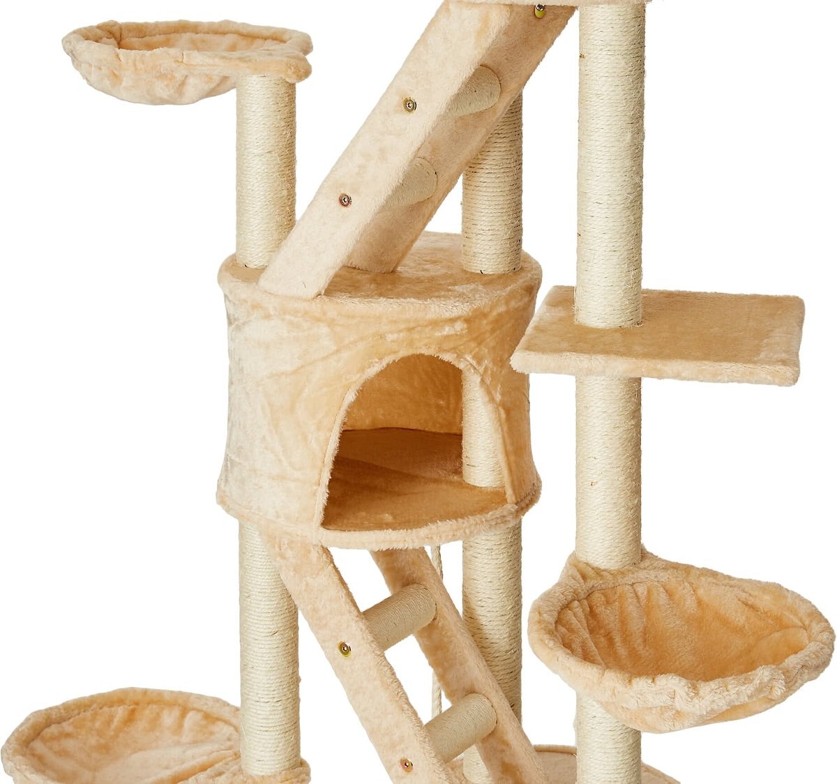 Go Pet Club 106-in Floor-to-Ceiling Faux Fur Cat Tree and Condo