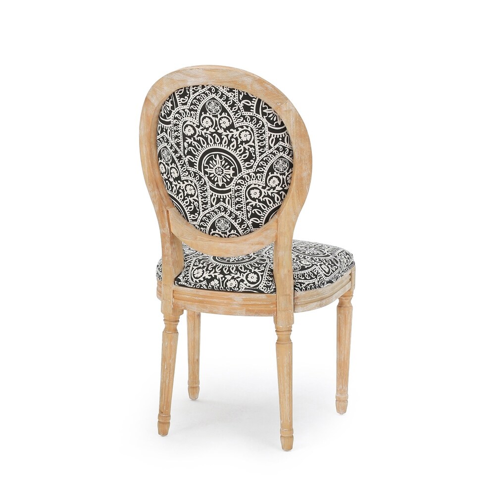 Phinnaeus Patterned Fabric Dining Chair (Set of 2) by Christopher Knight Home