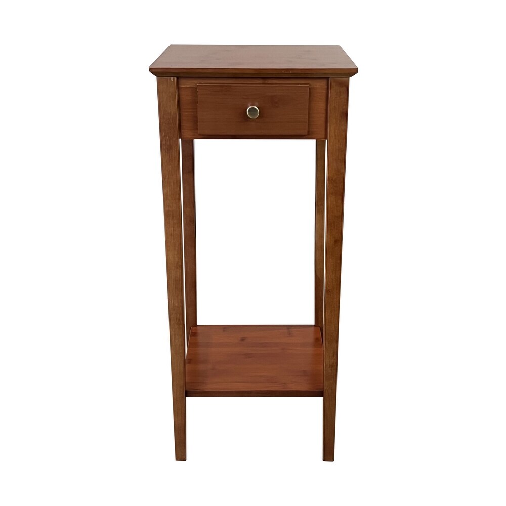 Solid Bamboo Plant Stand Telephone Table