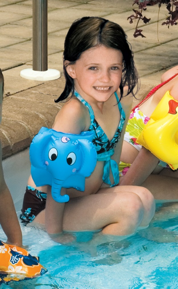 Swim Central Set Of 2 Inflatable Blue Elephant Animal Fun Swimming Pool Arm Floats For Kids 7 5 inch