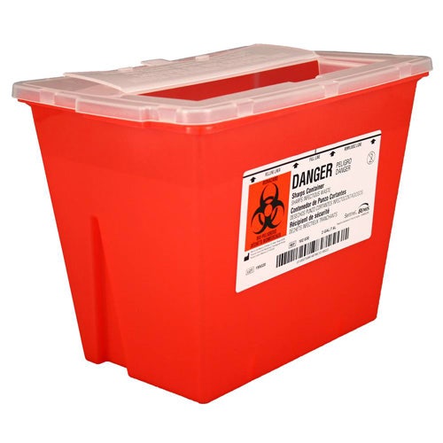 Impact Products 5 Quart Sharps Container， Red， Case of 32