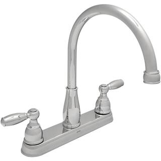 Delta Foundations 2-Handle Standard Kitchen Faucet in Chrome 21987LF