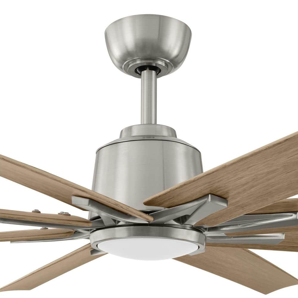 Home Decorators Collection Kensgrove II 72 in. IndoorOutdoor Integrated LED CCT Brushed Nickel Smart Ceiling Fan with Remote Powered by Hubspace N608-BN