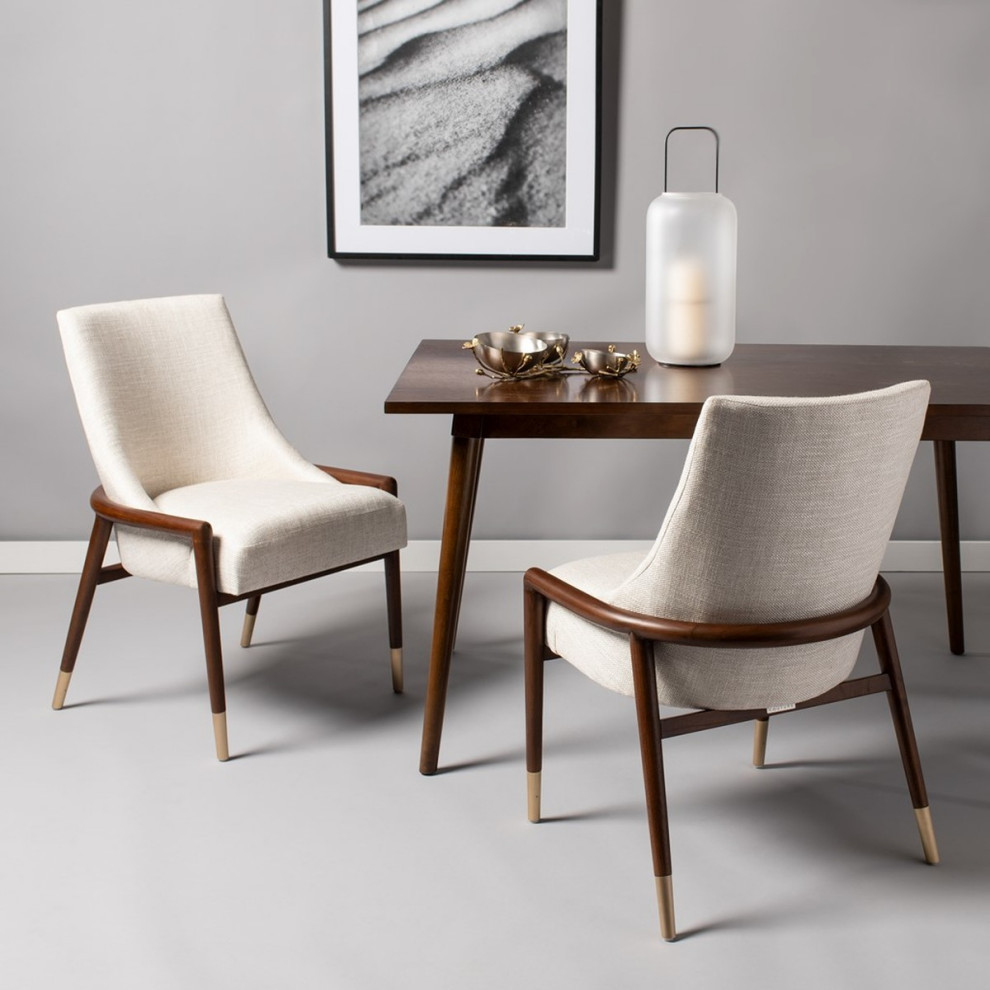 Carmyne Mid Century Chair Cream  Set of 2   Midcentury   Dining Chairs   by V.S.D Furniture  Houzz