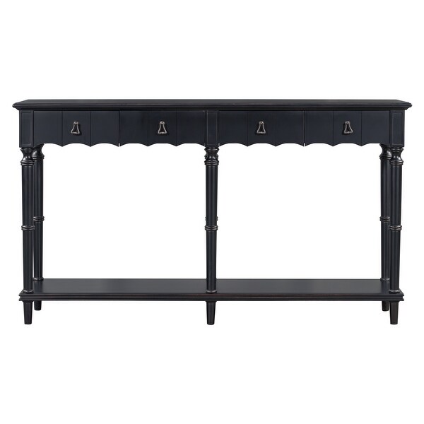 Console Table for Hallway Living Room Bedroom with 4 Drawers and 1 Shelf