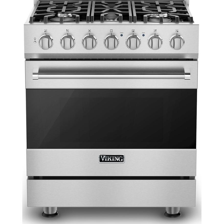 Viking 30-inch Freestanding Dual-Fuel Range with Vari-Speed Dual Flow Convection CRVDR3302-5BSS