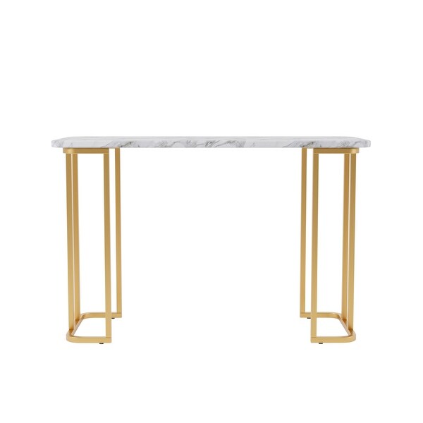 Furniture of America Deeanne Contemporary 47-inch Faux Marble Sofa Table