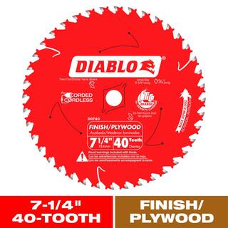 DIABLO 7-14 in. x 40-Tooth Finish Circular Saw Blade D0740R