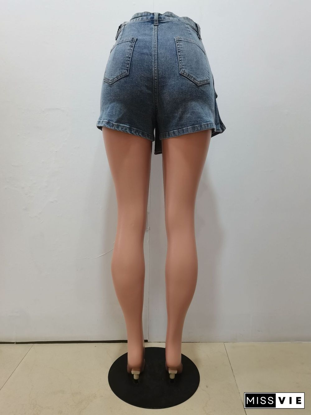 Low Waist Multi-pocket Streetwear Denim Shorts