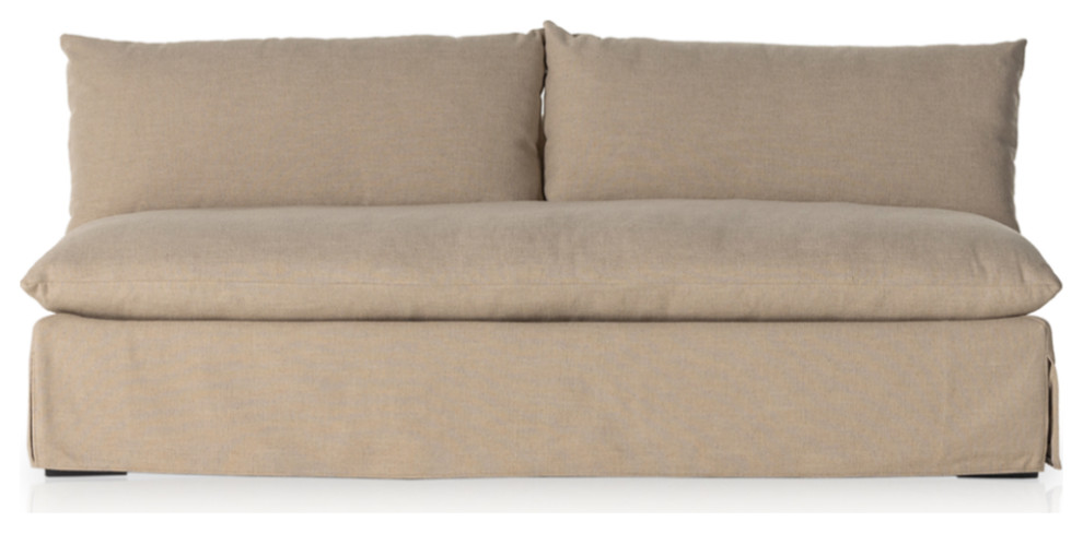 Galene 74 quotArmless Sectional   Transitional   Loveseats   by Marco Polo Imports  Houzz