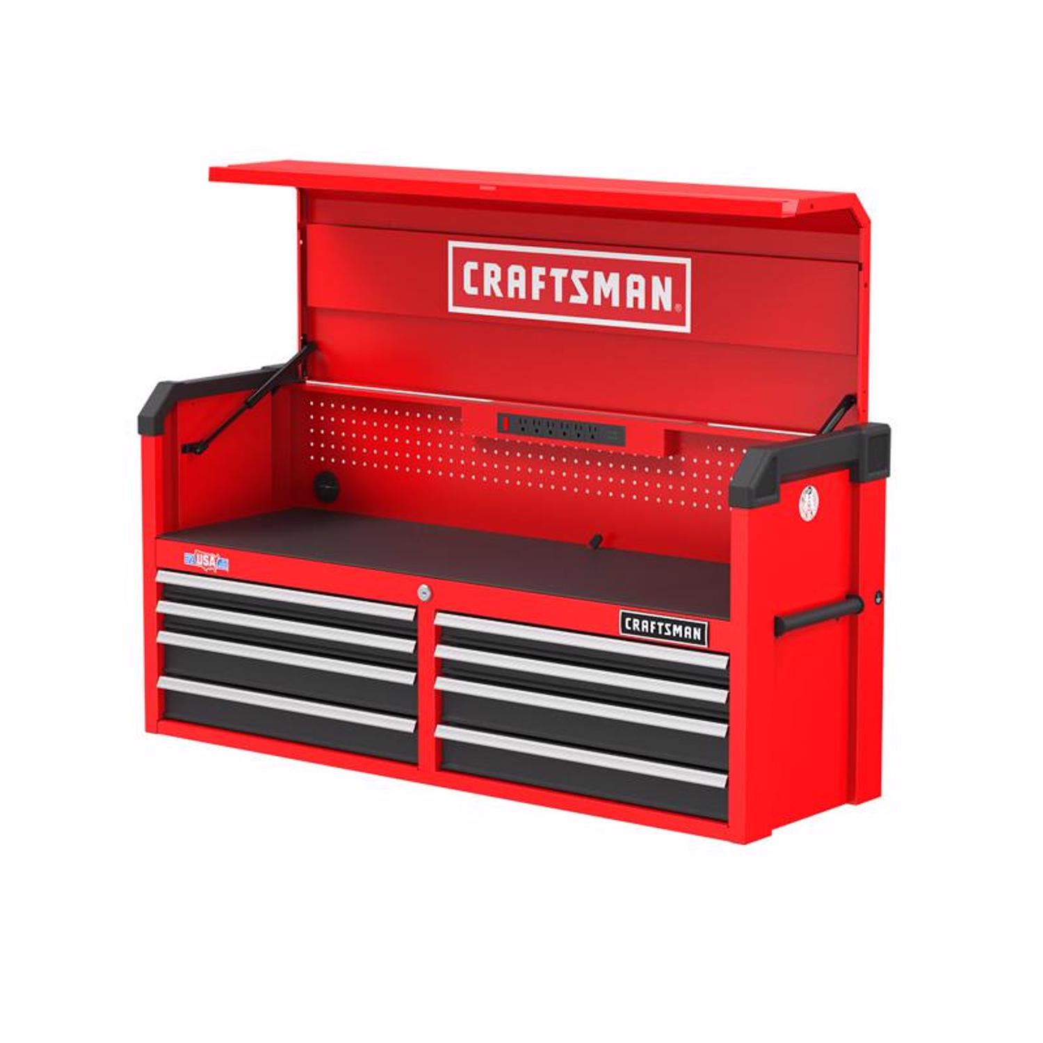 Craftsman S2000 52 in. 8 drawer Steel Tool Chest 28 in. H X 19 in. D