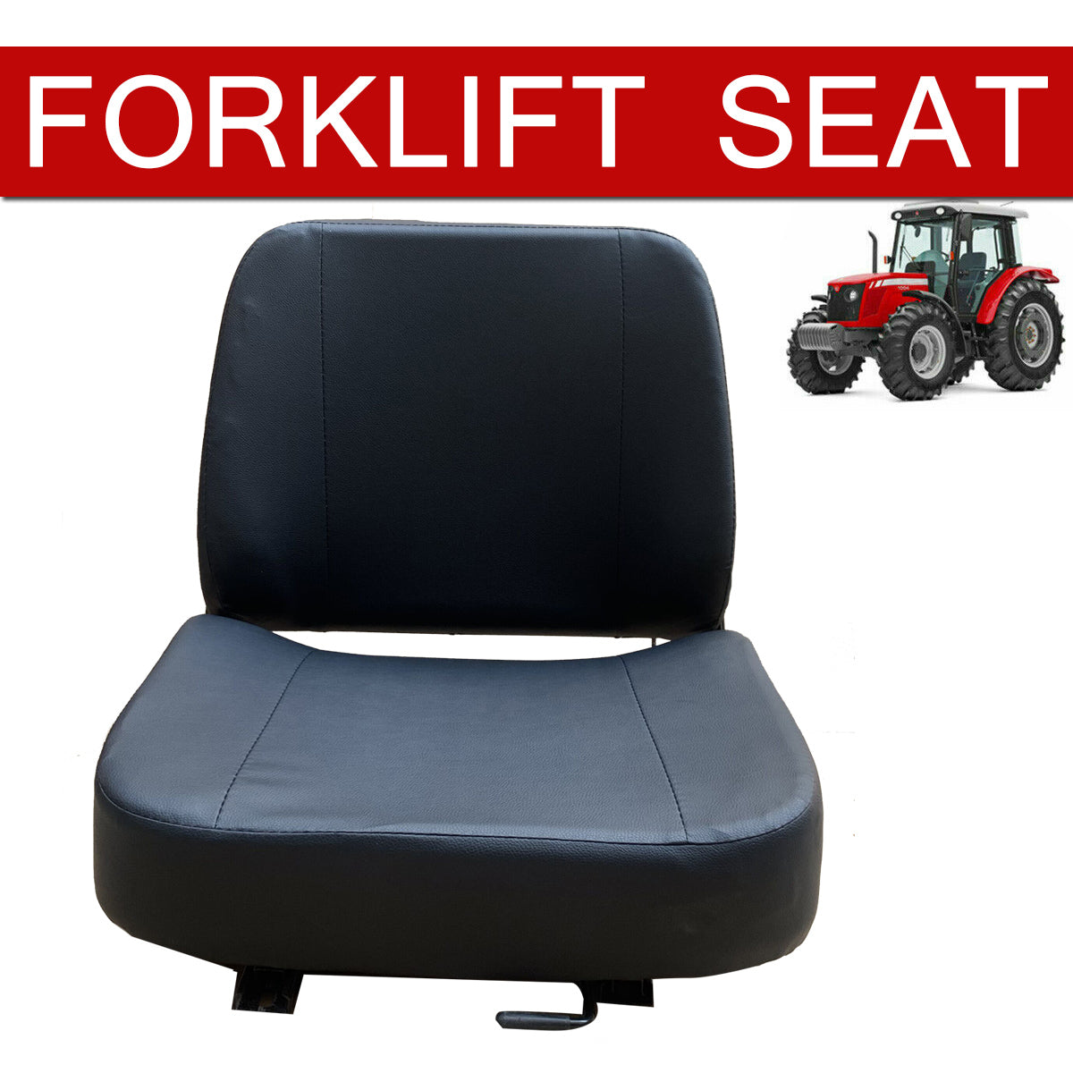 Universal Forklift Seat with Sliding Track Lawn Mower and Tractor Seat Replacement