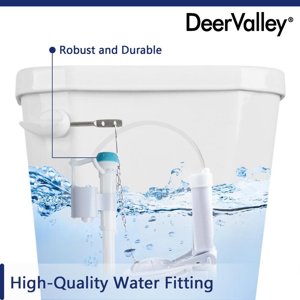 DEERVALLEY Single flush 10 in. Rough-In 2-Piece Round 1.6 GPF Toilet Map Flush 1000g Soft Closed Seat Included DV-2F0077