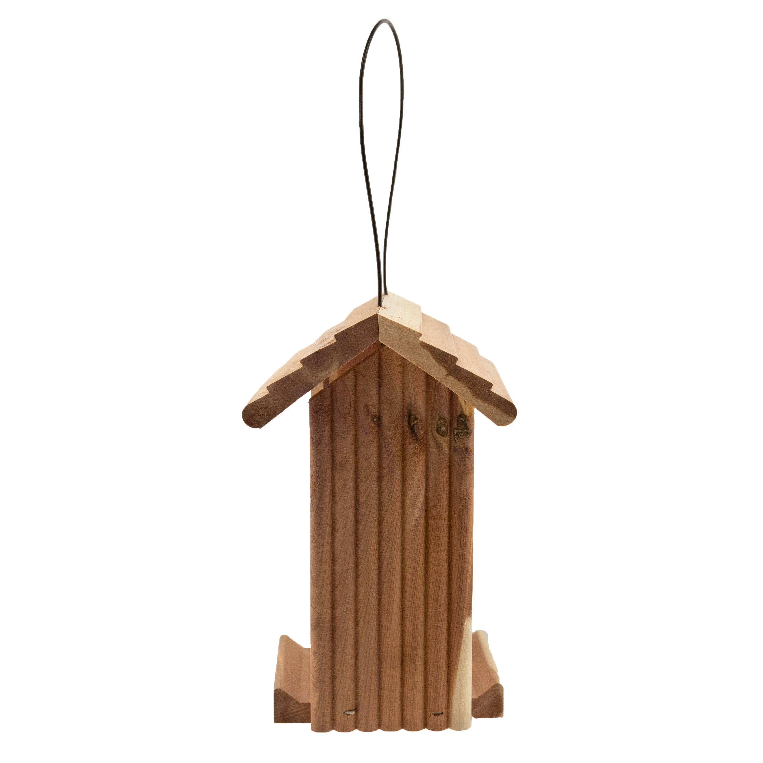 Pennington Red Cedar Dinette Wild Birds Hopper Feeder， 1.25 lb Seed Capacity