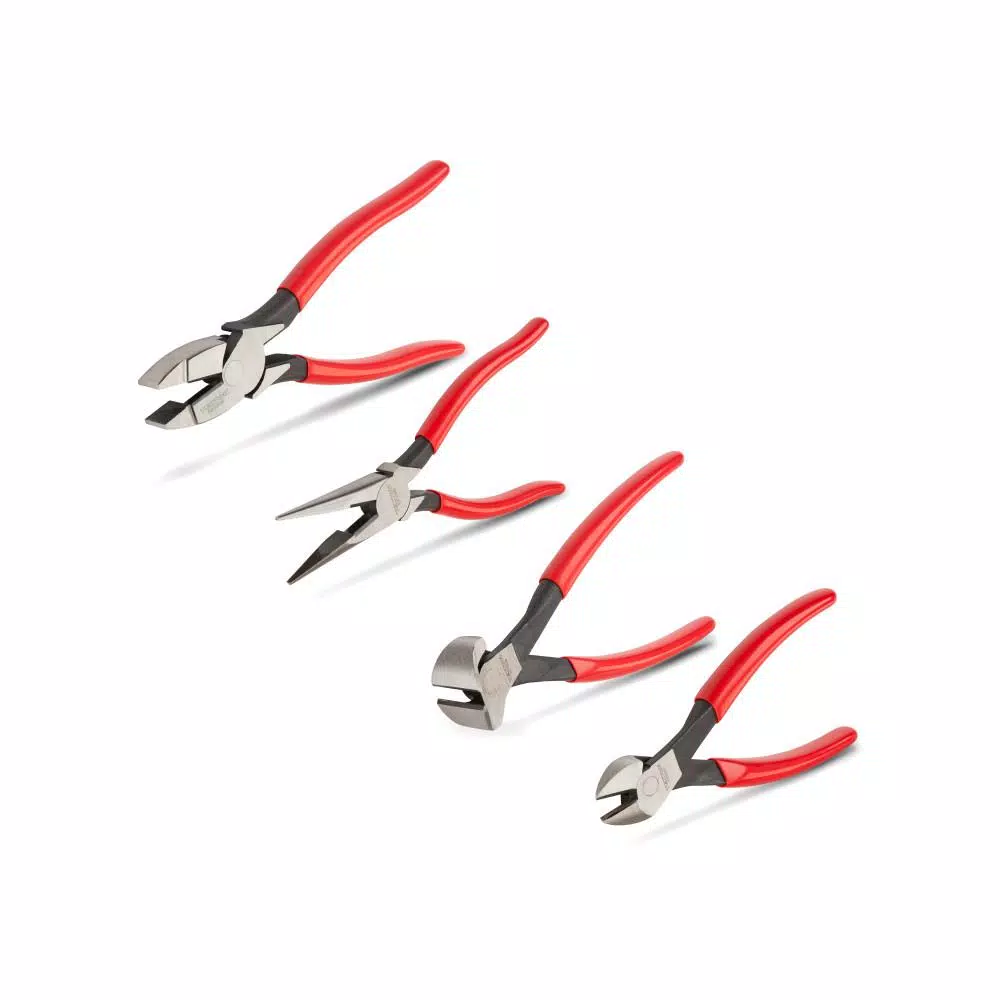 TEKTON Diagonal， End， Linemans， Long Nose Pliers Set (4-Piece) and#8211; XDC Depot