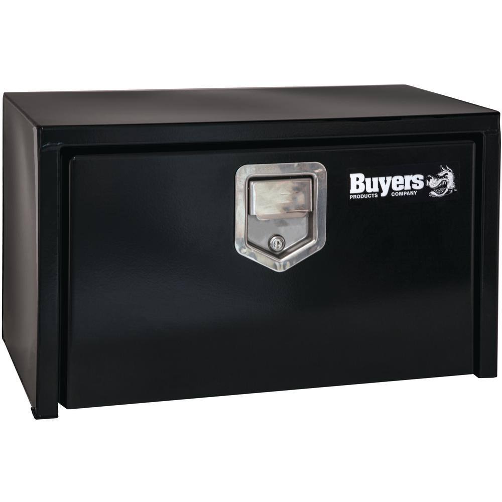 Buyers Products Company 18 in. x 18 in. x 36 in. Gloss Black Steel Underbody Truck Tool Box 1702105