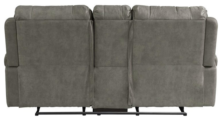 Sunset Trading Calvin 78 quotContemporary Fabric Dual Reclining Loveseat in Gray   Transitional   Loveseats   by Homesquare  Houzz