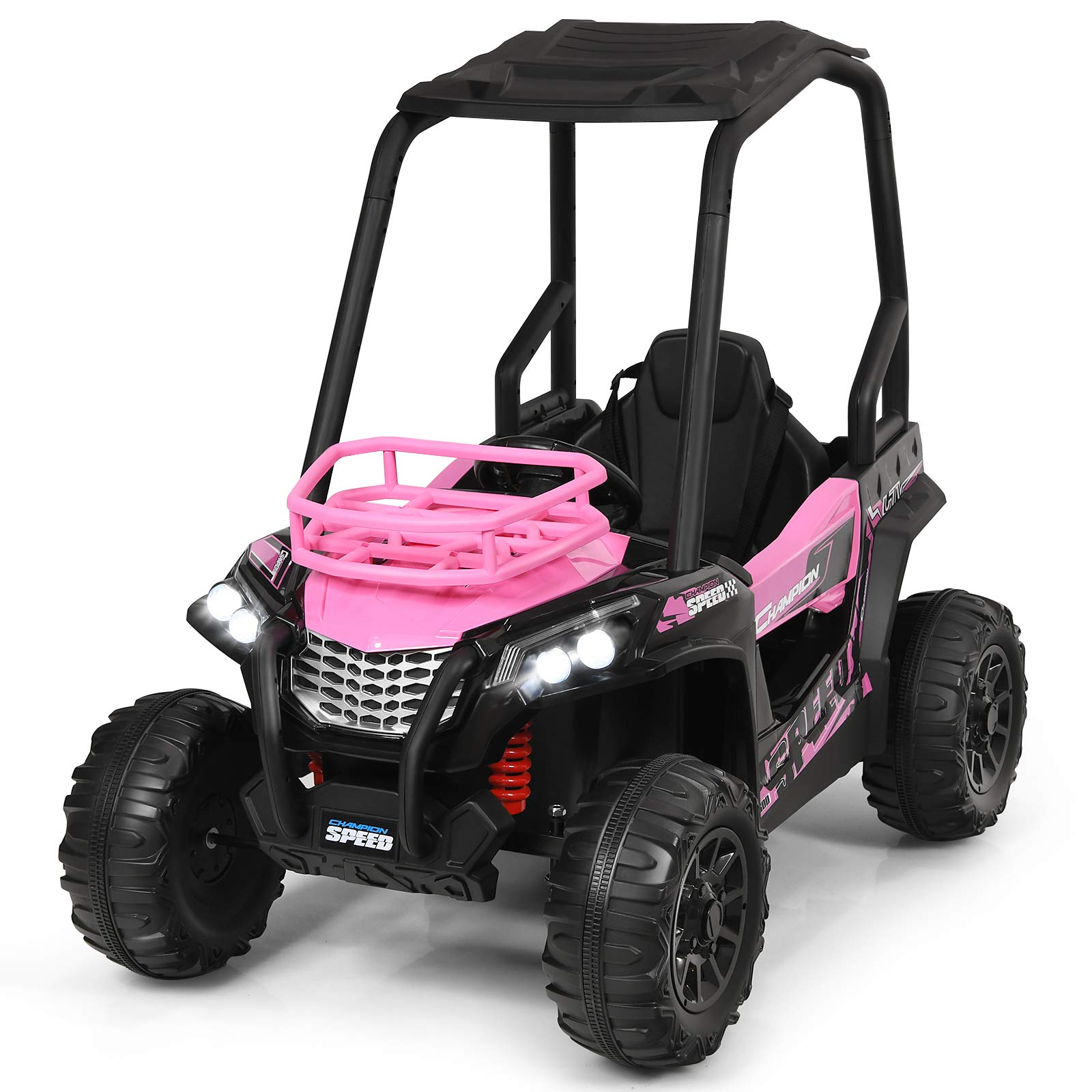 Costzon Ride On Truck, 12V Batter Powered Electric Ride On UTV w/ 2.4 GHZ Remote Control