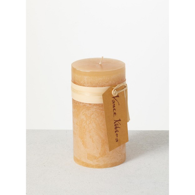 Sand Timber Pillar Candle scentless Clean burning Environmental Friendly