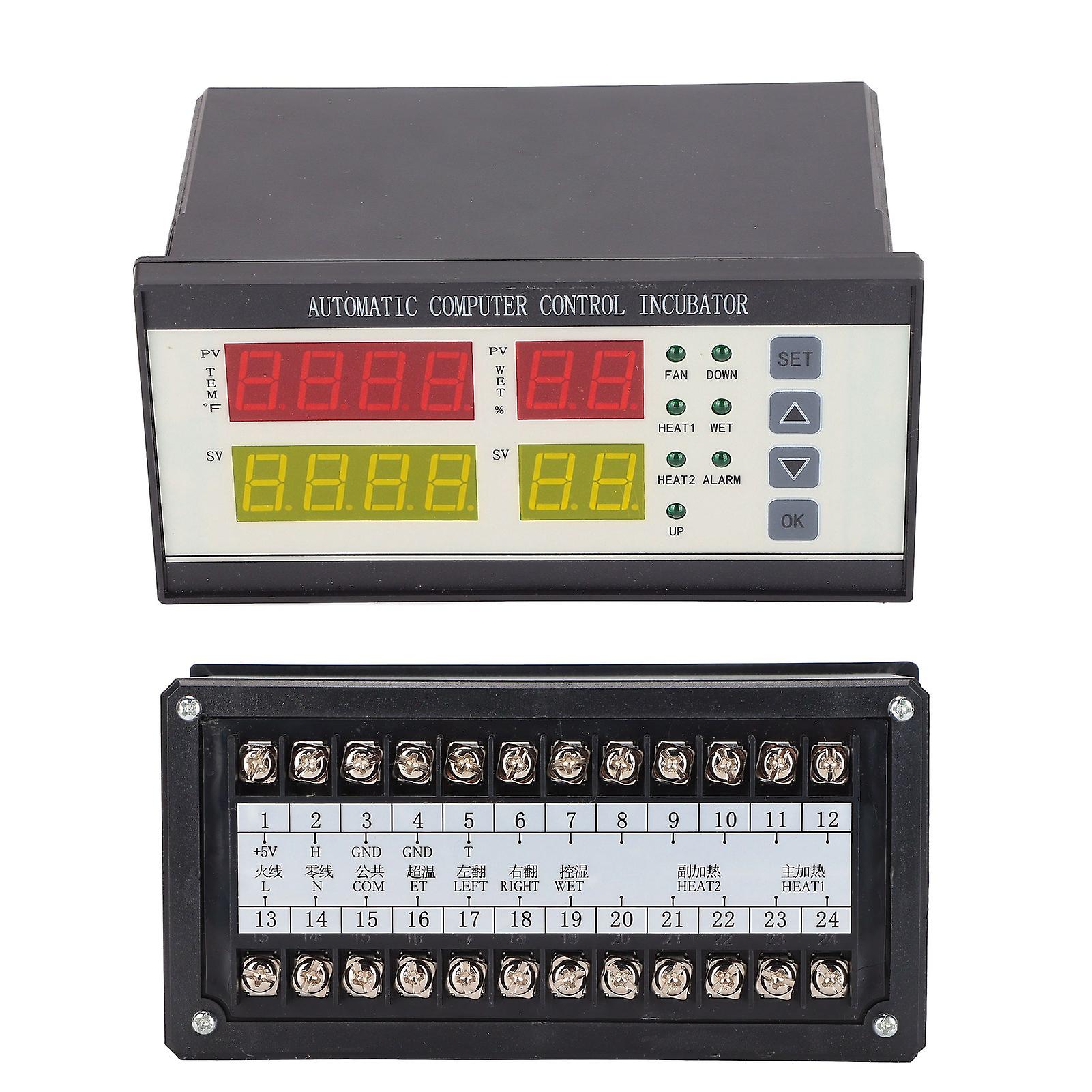 Incubator Controller Automatic Accurate Sensor Fahrenheit Egg Hatcher Temp Humidity Controller 110220v