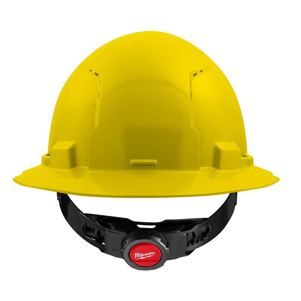 MW BOLT Yellow Type 1 Class C Full Brim Vented Hard Hat with 4-Point Ratcheting Suspension (10-Pack) 48-73-1203X10