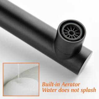 Miscool Round Single-Handle 7 -Spray Wall Mount Roman Tub Faucet with Swivel Spout in Matte Black (Valve Included) SHSMDH10C031BL