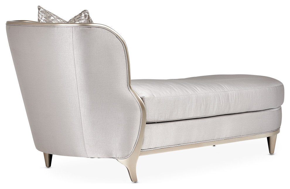 Malibu Crest Chaise   Truffle/Chardonnay   Midcentury   Indoor Chaise Lounge Chairs   by Michael Amini  Houzz