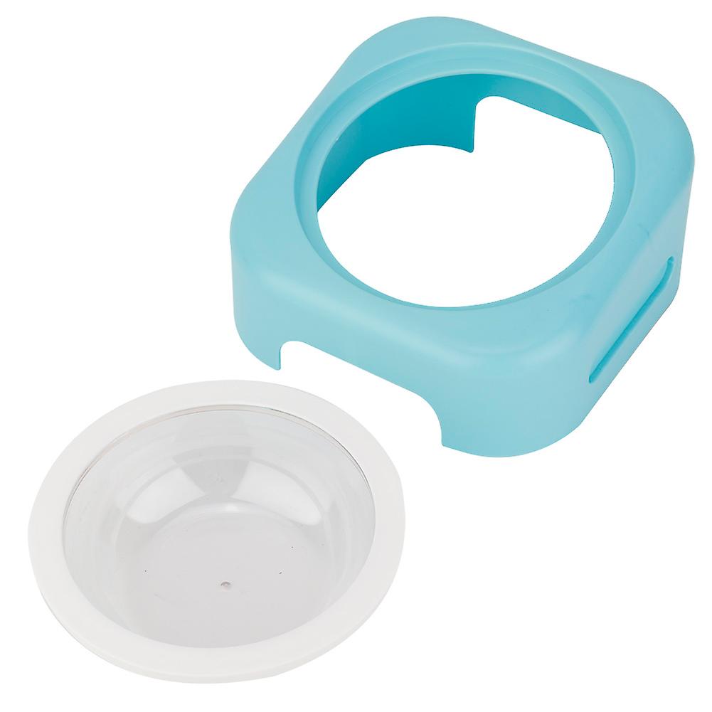 Plastic Transparent Pet 10 Degree Slanted Bowl Feeder With Durable Stand For Cat Dog(blue)