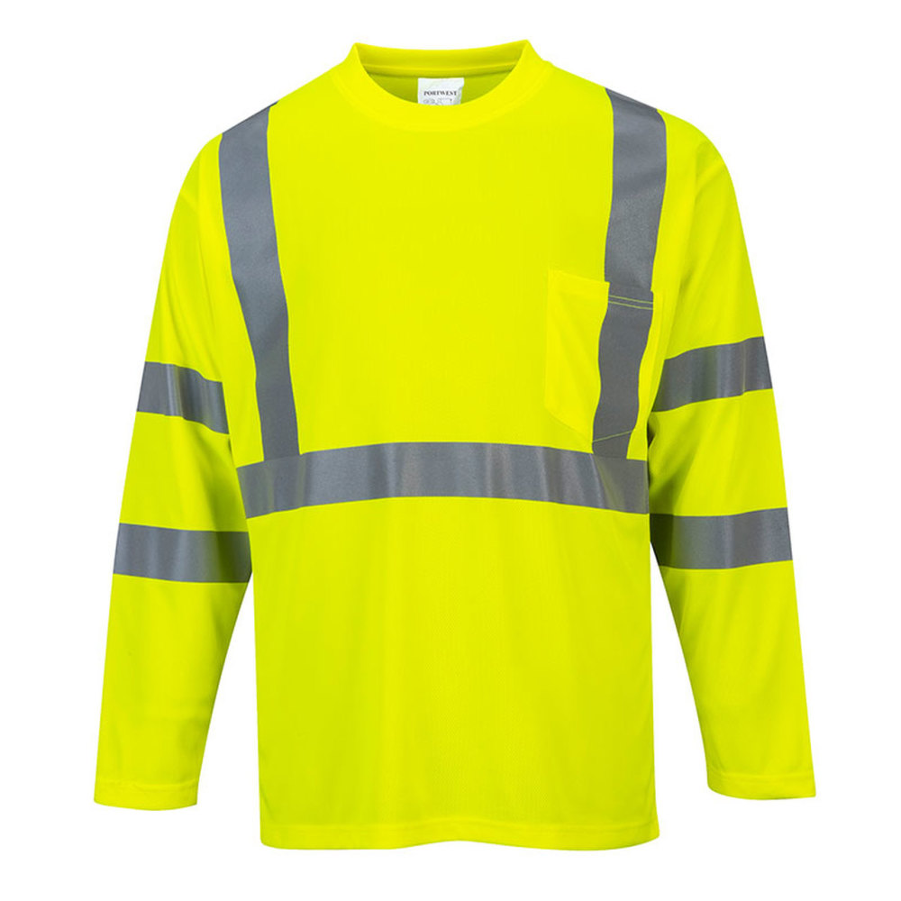 Yellow Hi-Vis Long Sleeved T-Shirt - XXXL