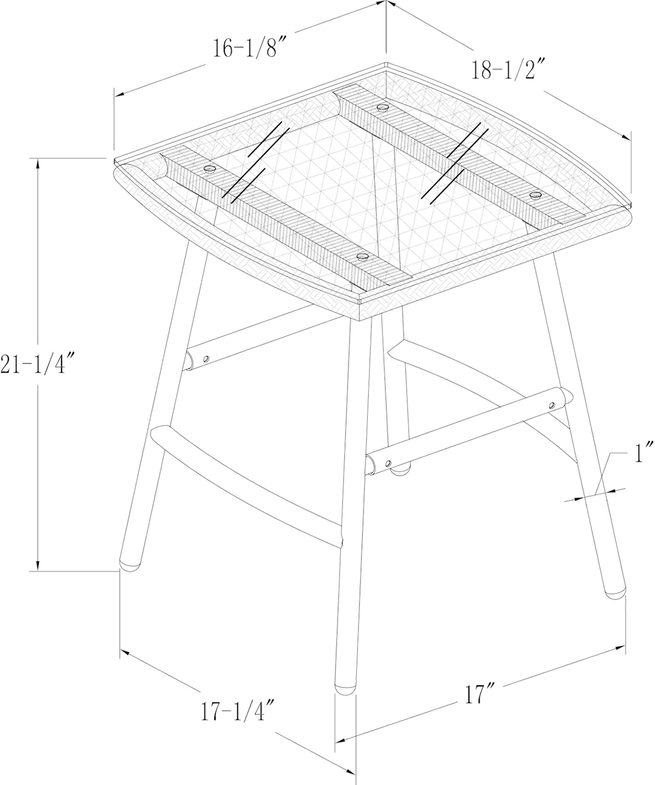 Contemporary Scoop Patio Chair Set - Walker Edison