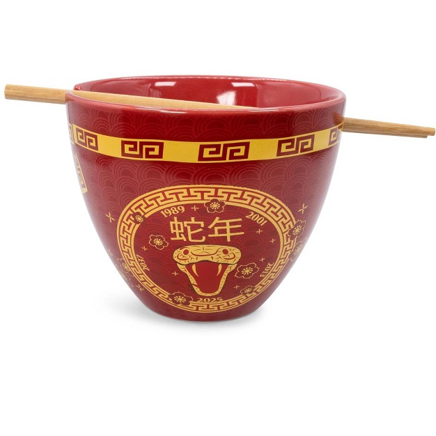 Boom Trendz Year Of The Snake Chinese Zodiac 16 ounce Ramen Bowl And Chopstick Set