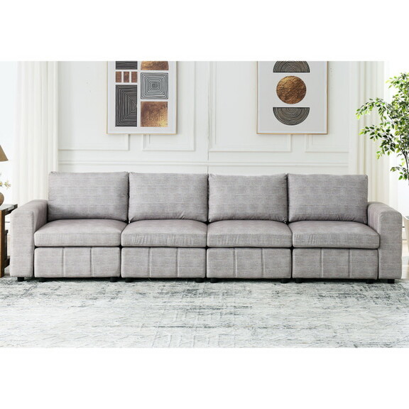 Upholstered Modular Sofa  L Shaped Sectional Sofa ...
