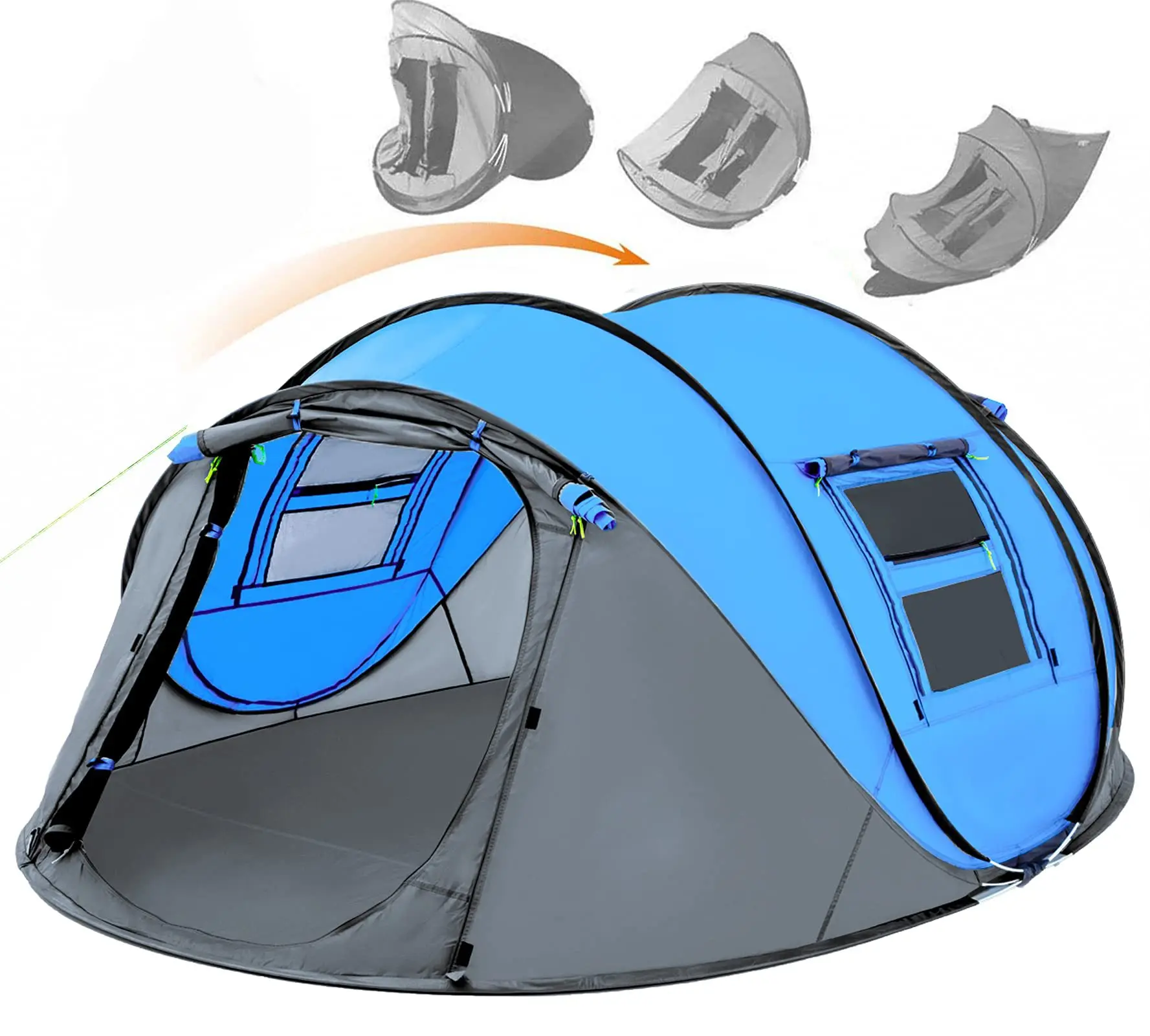 4 6 Persons Automatic Speed Open Throwing Pop Up Windproof Outdoor Camping Tent