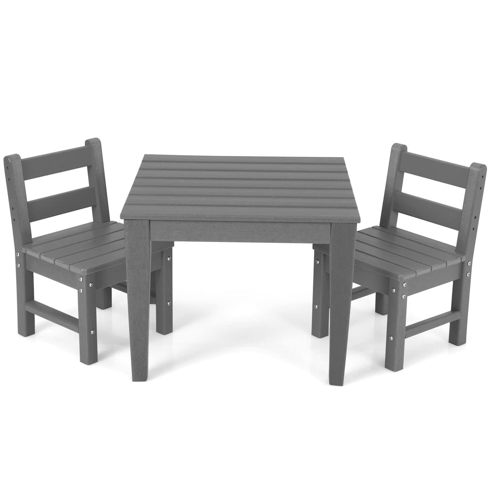 Costzon Kids Table and Chair Set, 3 Piece Toddler Table and Chair Set