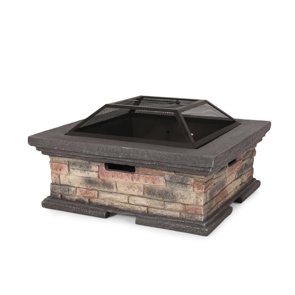 Noble House Ehlen 29 in. Stone Wood Burning Fire Pit 107120