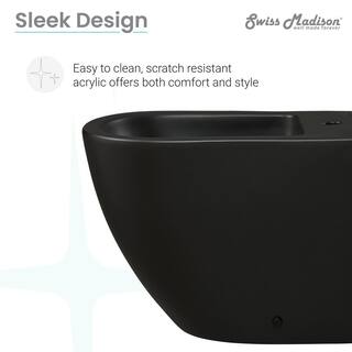 Swiss Madison St. Tropez Elongated Bidet in Matte Black SM-BD227MB