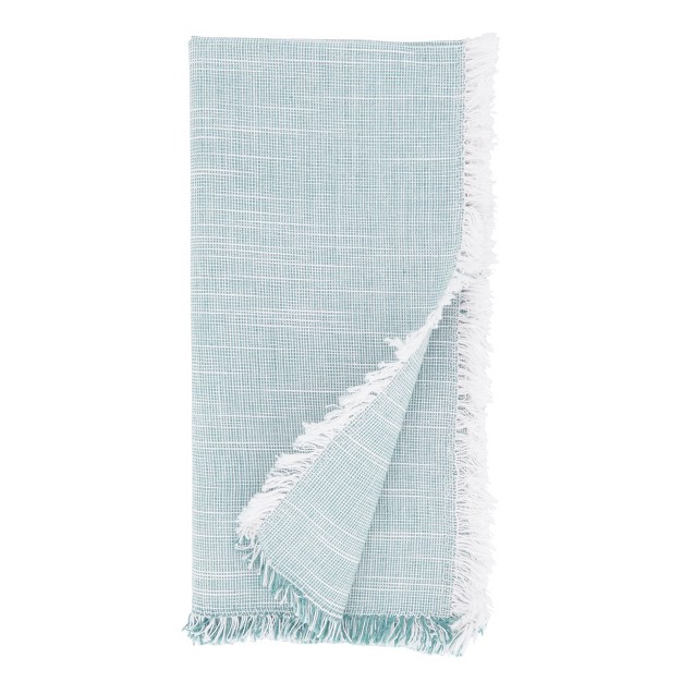 Saro Lifestyle Cotton Napkins With Two tone Fringe Design