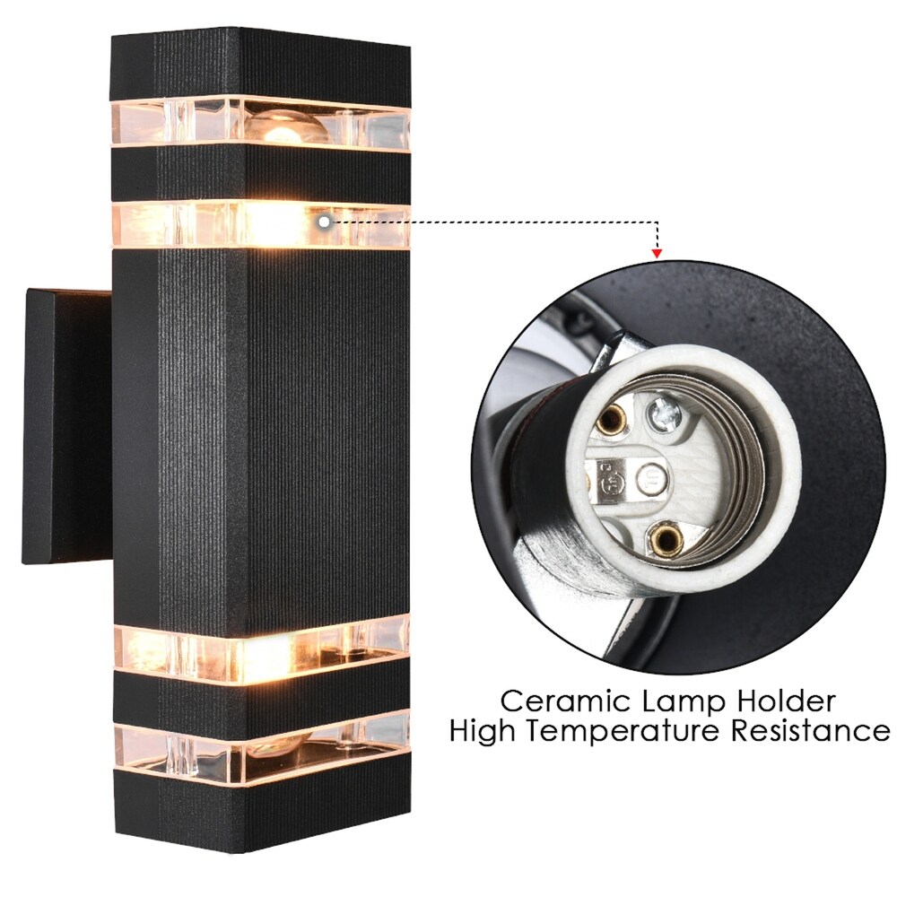 2  Light Modern Matte Black Dimmable 12.2 '' Outdoor Wall Sconce   4.3 In. W X 12.2 In. H