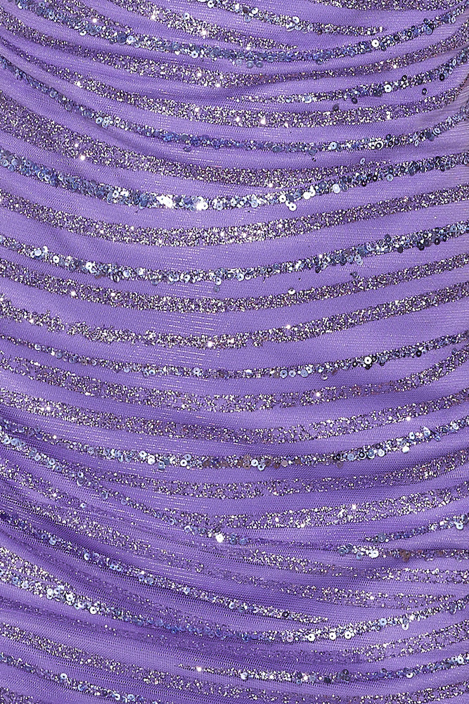 Shimmering Star Mini Dress Purple