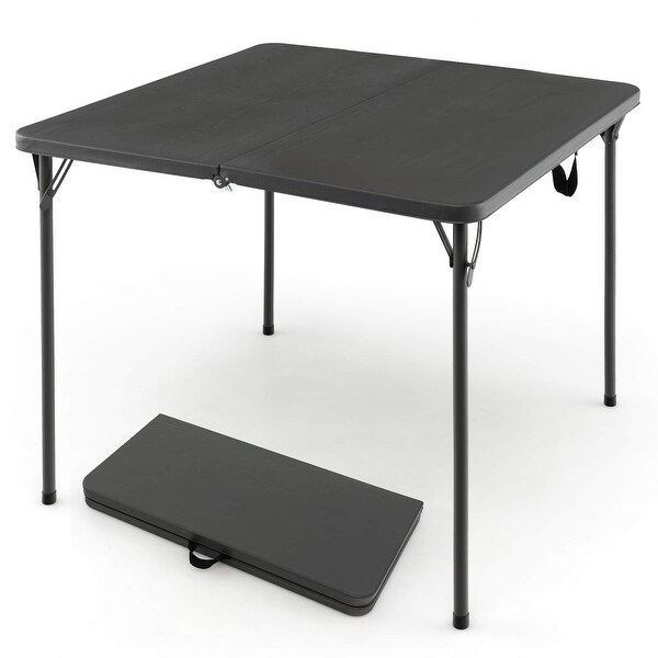 Folding Camping Table with AllWeather HDPE Tabletop and Rustproof Steel Frame